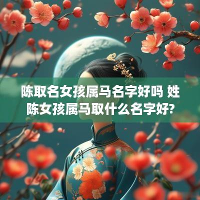 陈取名女孩属马名字好吗 姓陈女孩属马取什么名字好?