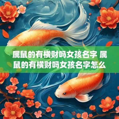 属鼠的有横财吗女孩名字 属鼠的有横财吗女孩名字怎么取