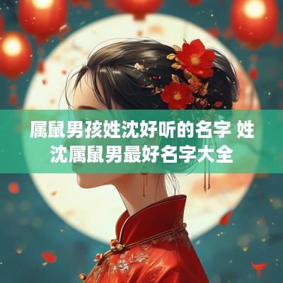 属鼠男孩姓沈好听的名字 姓沈属鼠男最好名字大全