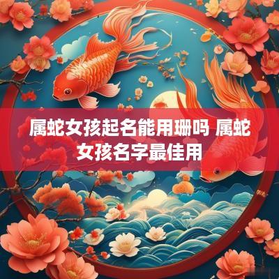 属蛇女孩起名能用珊吗 属蛇女孩名字最佳用
