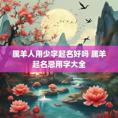 属羊人用少字起名好吗 属羊起名忌用字大全