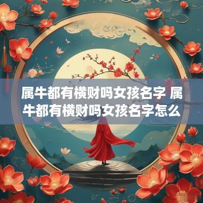 属牛都有横财吗女孩名字 属牛都有横财吗女孩名字怎么取