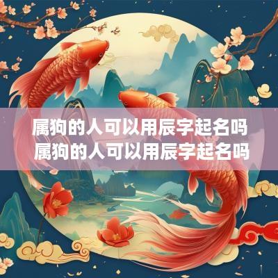 属狗的人可以用辰字起名吗 属狗的人可以用辰字起名吗女孩