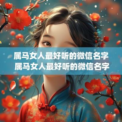 属马女人最好听的微信名字 属马女人最好听的微信名字有哪些