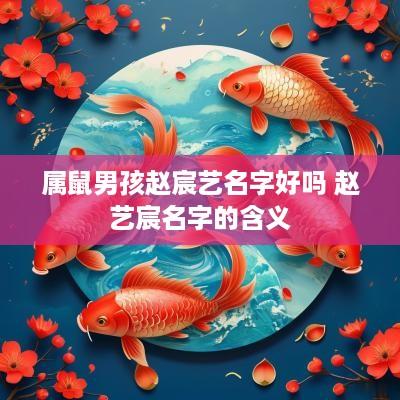 属鼠男孩赵宸艺名字好吗 赵艺宸名字的含义