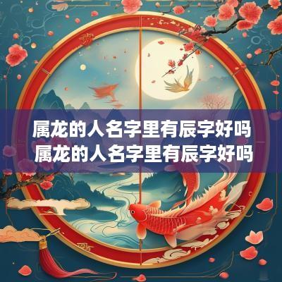 属龙的人名字里有辰字好吗 属龙的人名字里有辰字好吗女孩