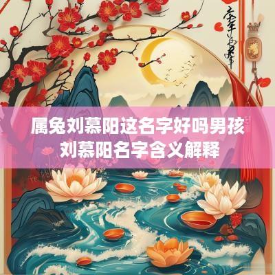 属兔刘慕阳这名字好吗男孩 刘慕阳名字含义解释