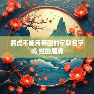 属虎不能用带田的字取名字吗 姓田属虎
