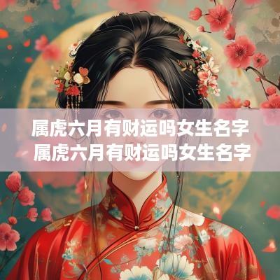 属虎六月有财运吗女生名字 属虎六月有财运吗女生名字叫什么