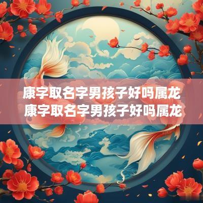 康字取名字男孩子好吗属龙 康字取名字男孩子好吗属龙的