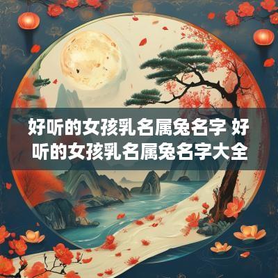 好听的女孩乳名属兔名字 好听的女孩乳名属兔名字大全
