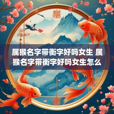 属猴名字带衡字好吗女生 属猴名字带衡字好吗女生怎么取