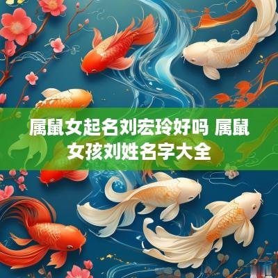 属鼠女起名刘宏玲好吗 属鼠女孩刘姓名字大全