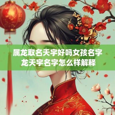 属龙取名天宇好吗女孩名字 龙天宇名字怎么样解释