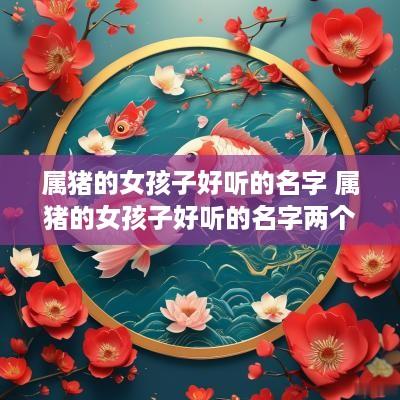属猪的女孩子好听的名字 属猪的女孩子好听的名字两个字