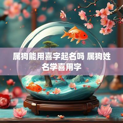 属狗能用喜字起名吗 属狗姓名学喜用字