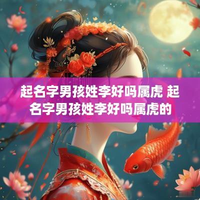 起名字男孩姓李好吗属虎 起名字男孩姓李好吗属虎的