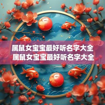 属鼠女宝宝最好听名字大全 属鼠女宝宝最好听名字大全两个字