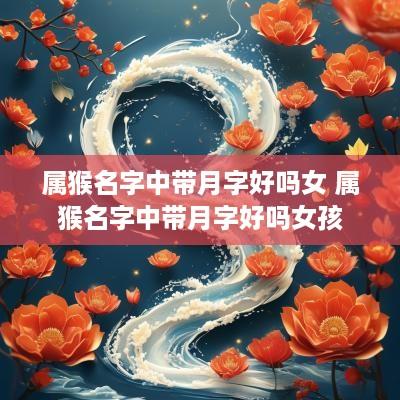 属猴名字中带月字好吗女 属猴名字中带月字好吗女孩