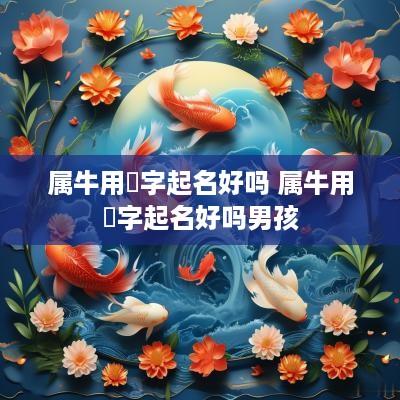 属牛用燊字起名好吗 属牛用燊字起名好吗男孩