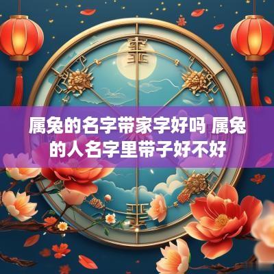 属兔的名字带家字好吗 属兔的人名字里带子好不好