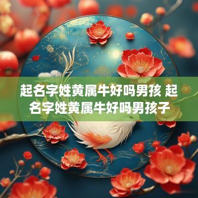 起名字姓黄属牛好吗男孩 起名字姓黄属牛好吗男孩子