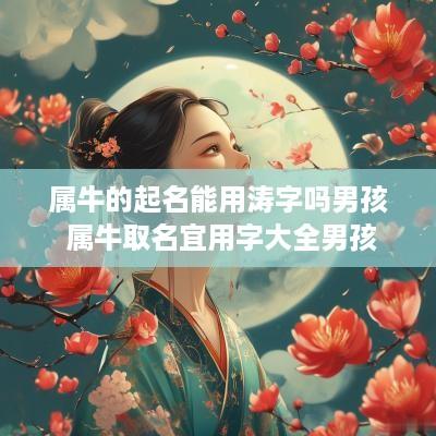 属牛的起名能用涛字吗男孩 属牛取名宜用字大全男孩