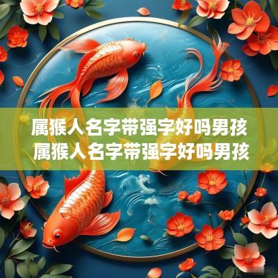 属猴人名字带强字好吗男孩 属猴人名字带强字好吗男孩怎么取名