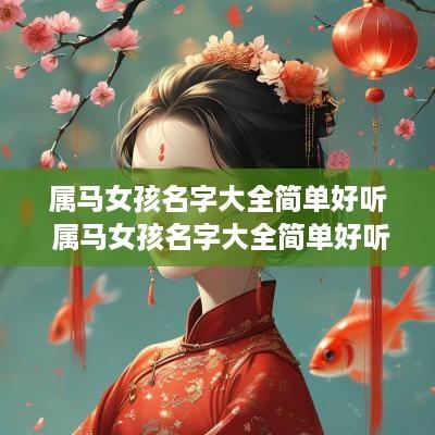 属马女孩名字大全简单好听 属马女孩名字大全简单好听两个字
