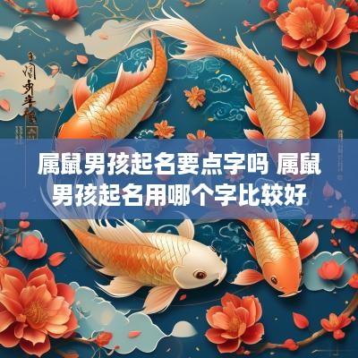 属鼠男孩起名要点字吗 属鼠男孩起名用哪个字比较好