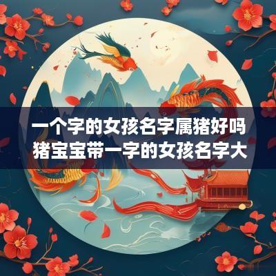 一个字的女孩名字属猪好吗 猪宝宝带一字的女孩名字大全