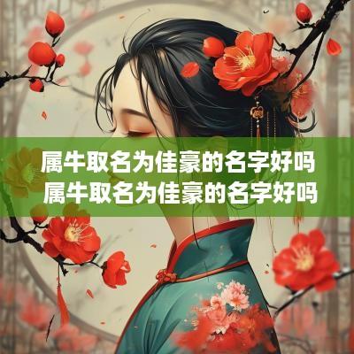 属牛取名为佳豪的名字好吗 属牛取名为佳豪的名字好吗男孩