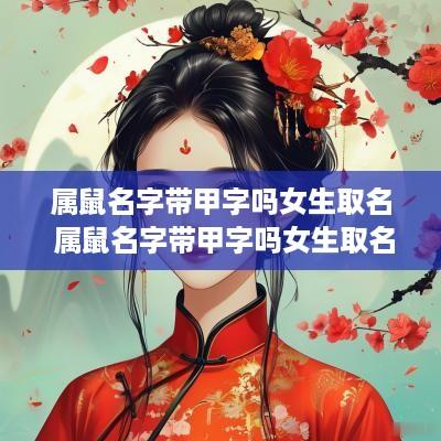 属鼠名字带甲字吗女生取名 属鼠名字带甲字吗女生取名叫什么