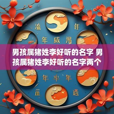 男孩属猪姓李好听的名字 男孩属猪姓李好听的名字两个字