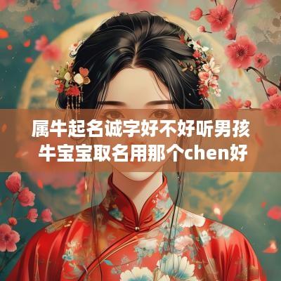 属牛起名诚字好不好听男孩 牛宝宝取名用那个chen好