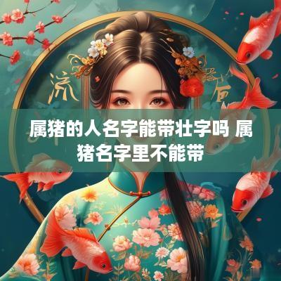 属猪的人名字能带壮字吗 属猪名字里不能带