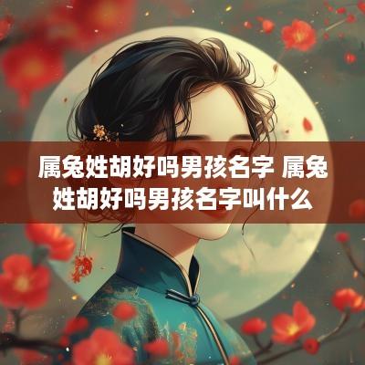 属兔姓胡好吗男孩名字 属兔姓胡好吗男孩名字叫什么