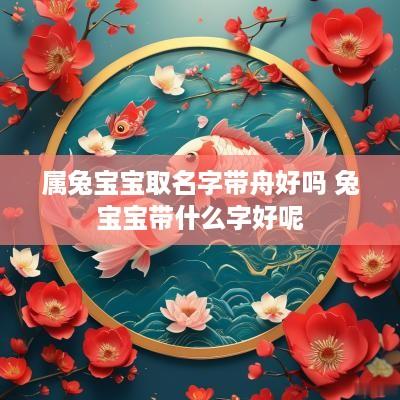 属兔宝宝取名字带舟好吗 兔宝宝带什么字好呢