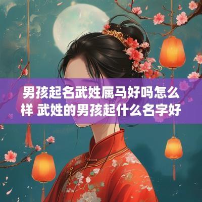 男孩起名武姓属马好吗怎么样 武姓的男孩起什么名字好
