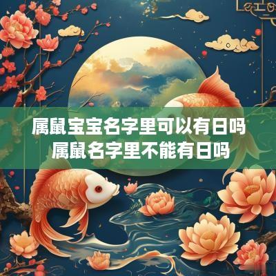 属鼠宝宝名字里可以有日吗 属鼠名字里不能有日吗