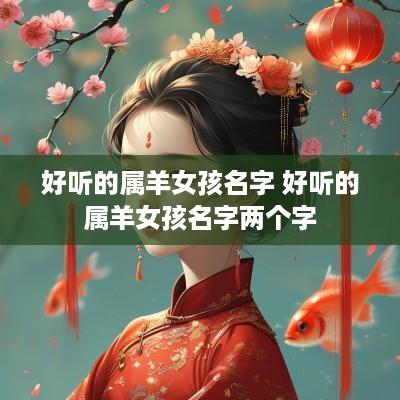 好听的属羊女孩名字 好听的属羊女孩名字两个字