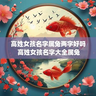 高姓女孩名字属兔两字好吗 高姓女孩名字大全属兔