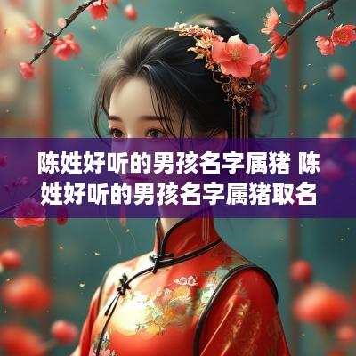 陈姓好听的男孩名字属猪 陈姓好听的男孩名字属猪取名