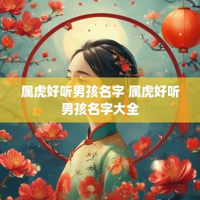属虎好听男孩名字 属虎好听男孩名字大全