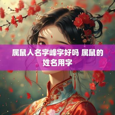 属鼠人名字峰字好吗 属鼠的姓名用字