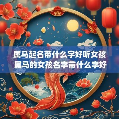 属马起名带什么字好听女孩 属马的女孩名字带什么字好