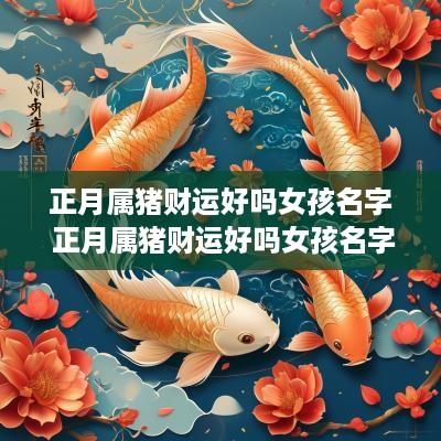 正月属猪财运好吗女孩名字 正月属猪财运好吗女孩名字怎么取
