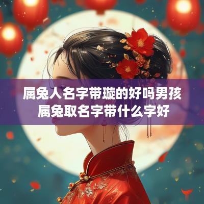 属兔人名字带璇的好吗男孩 属兔取名字带什么字好 属兔人名字带璇的好吗男孩 属兔取名字带什么字好