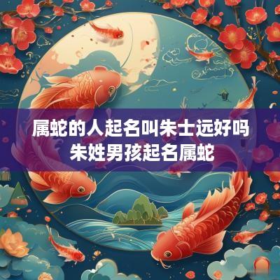 属蛇的人起名叫朱士远好吗 朱姓男孩起名属蛇