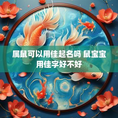 属鼠可以用佳起名吗 鼠宝宝用佳字好不好